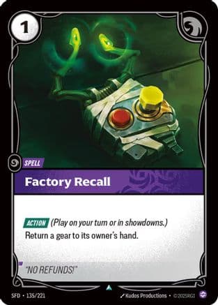 Factory Recall — Spiritforged