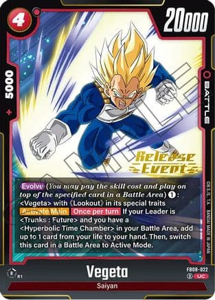 Vegeta - FB08-022 — Saiyan's Pride Release Event Cards