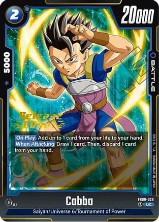 Cabba - FB08-028 — Saiyan's Pride Release Event Cards