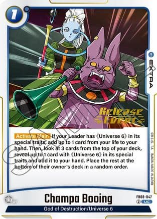 Champa Booing — Saiyan's Pride Release Event Cards