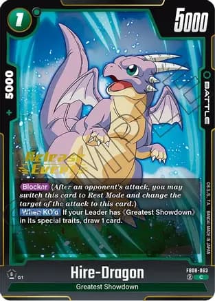 Hire-Dragon — Saiyan's Pride Release Event Cards