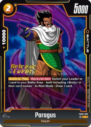 Paragus - FB08-083 — Saiyan's Pride Release Event Cards