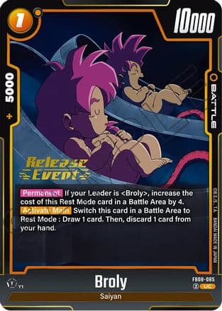 Broly - FB08-085 — Saiyan's Pride Release Event Cards