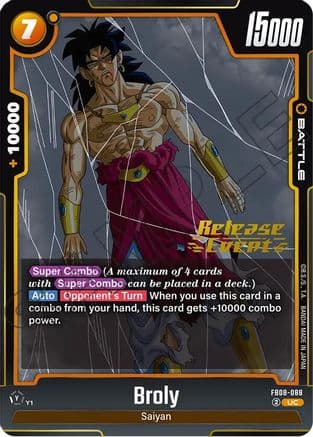 Broly - FB08-088 — Saiyan's Pride Release Event Cards