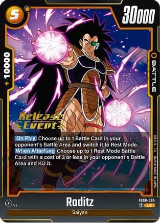 Raditz - FB08-094 — Saiyan's Pride Release Event Cards