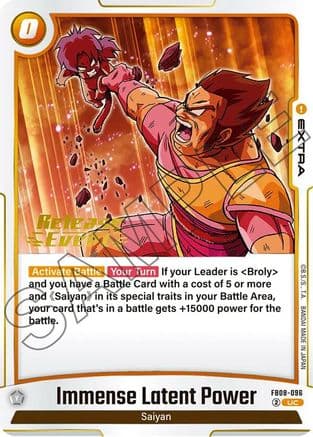 Immense Latent Power — Saiyan's Pride Release Event Cards