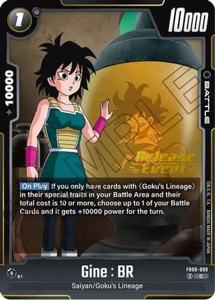 Gine : BR — Saiyan's Pride Release Event Cards