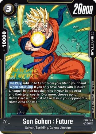 Son Gohan : Future - FB08-108 — Saiyan's Pride Release Event Cards