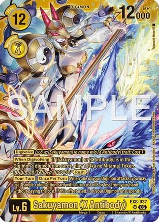 Sakuyamon (X Antibody) (Alternate Art) — Starter Deck 22: Amethyst Mandala Advanced Deck Set Digimon Card Game card by Takeuchi Moto