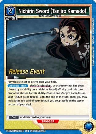 Nichirin Sword (Tanjiro Kamado) — UEX05BT: Demon Slayer: Kimetsu no Yaiba Vol.2 Release Event Cards