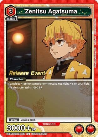 Zenitsu Agatsuma — UEX05BT: Demon Slayer: Kimetsu no Yaiba Vol.2 Release Event Cards