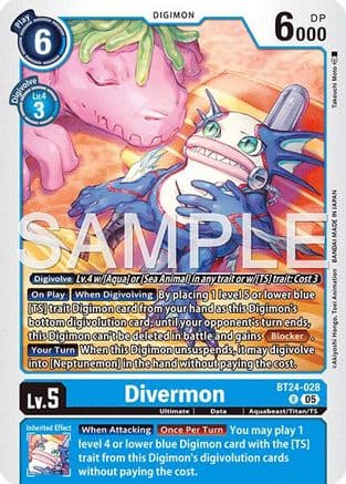 Divermon — Time Stranger Digimon Card Game card by Takeuchi Moto