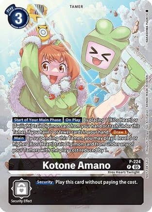 Kotone Amano (Time Stranger Box Topper) — Digimon Promotion Cards