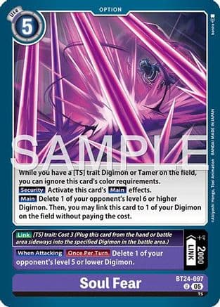 Soul Fear — Time Stranger Digimon Card Game card by Akiyoshi Hongo, Toei Animation