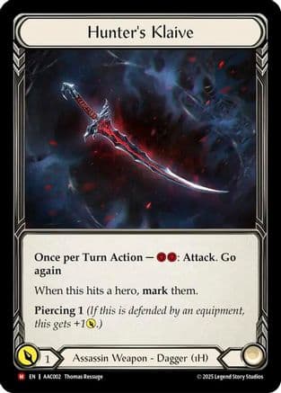 Hunter's Klaive — Flesh and Blood card