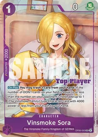 Vinsmoke Sora (CS 25-26 Top Player Pack Vol. 2) — One Piece Promotion Cards