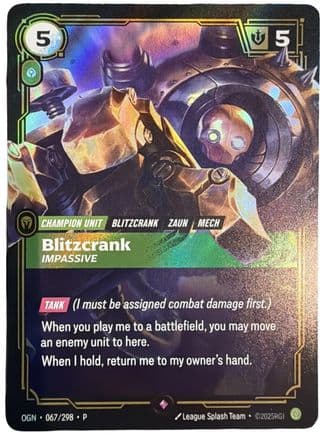 Blitzcrank - Impassive — Riftbound Organized Play Promotional Cards