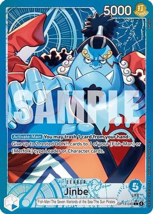 Jinbe - OP14-040 (Alternate Art) — The Azure Sea's Seven