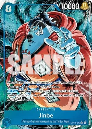 Jinbe - OP14-049 (Alternate Art) — The Azure Sea's Seven