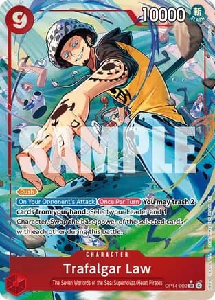 Trafalgar Law - OP14-009 (Alternate Art) — The Azure Sea's Seven