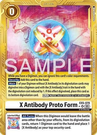 X Antibody Proto Form (Gold Border) — Advanced Booster Digimon Generation