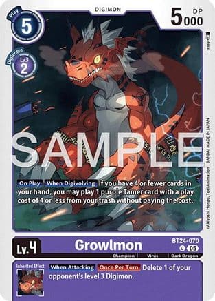 Growlmon — Time Stranger Digimon Card Game card by tessy