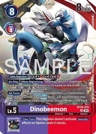 Dinobeemon (Digimon Card Game Playmat & Card Set) — Release Special Booster 2.5