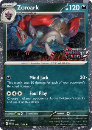 Zoroark (White Flare Stamped) — Miscellaneous Cards & Products