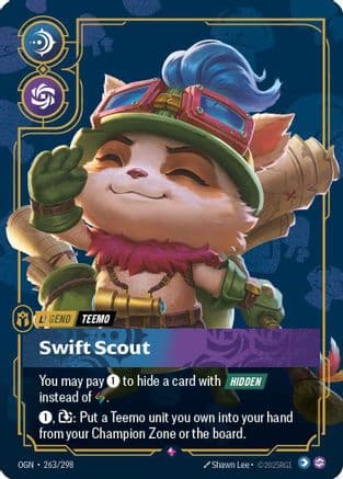 Teemo - Swift Scout (Metal) — Riftbound Organized Play Promotional Cards