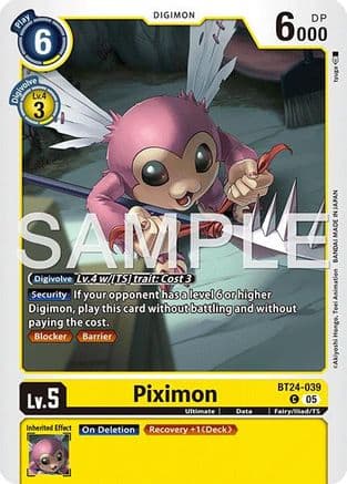 Piximon — Time Stranger Digimon Card Game card by Akiyoshi Hongō, Toei Animation