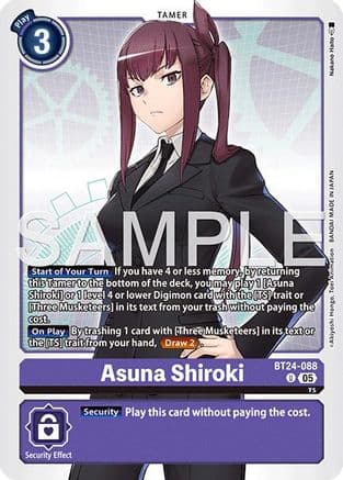 Asuna Shiroki — Time Stranger Digimon Card Game card by Nakano Haito