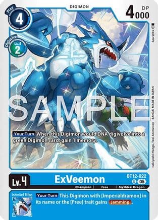 ExVeemon - BT12-022 (Reprint) — Advanced Booster Digimon Generation