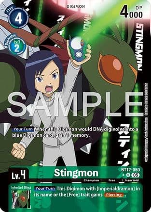 Stingmon - BT12-050 (Alternate Art) — Advanced Booster Digimon Generation