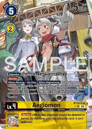 Aegiomon (Alternate Art) — Time Stranger Digimon Card Game card by Akiyoshi Hongo/Bandai-Digimon Animation Project