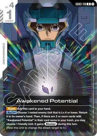 Awakened Potential — Steel Requiem Gundam Card Game card by Sunohara