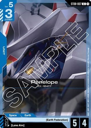 Penelope (ST08-007) — Starter Deck 08: Flash of Radiance Gundam Card Game card by Ryuta Yanagi