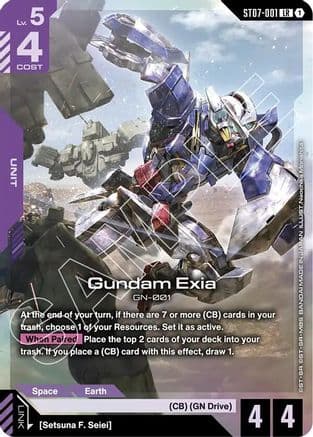 Gundam Exia (ST07-001) — Starter Deck 07: Celestial Drive Gundam Card Game card by Naochika Morishita