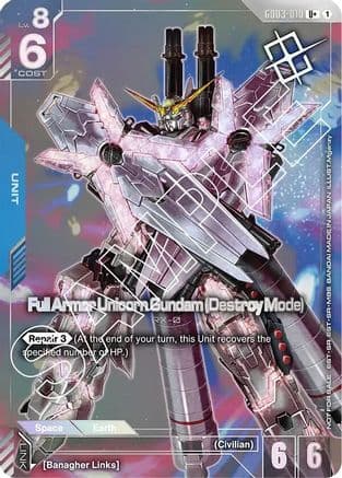 Full Armor Unicorn Gundam (Destroy Mode) (Store Tournament Winner Pack 03) — Gundam Promotional Cards