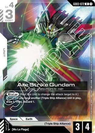 Aile Strike Gundam (Store Tournament Participant Pack 03) — Gundam Promotional Cards