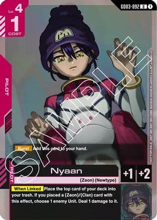 Nyaan (Store Tournament Participant Pack 03) — Gundam Promotional Cards