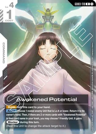 Awakened Potential (Store Tournament Participant Pack 03) — Gundam Promotional Cards Gundam Card Game card by Nakano Haito