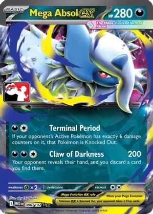 Mega Absol ex - 086/132 — Prize Pack Series Cards