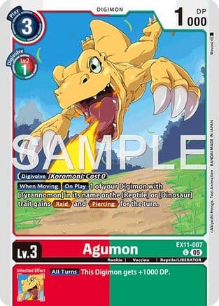 Agumon — Dawn of Liberator Digimon Card Game card by Moyasi