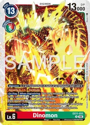 Dinomon — Dawn of Liberator Digimon Card Game card by Moyashi