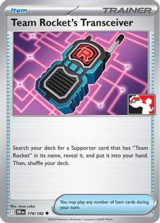 Team Rocket's Transceiver - 178/182 — Prize Pack Series Cards Pokémon TCG card by inose yukie