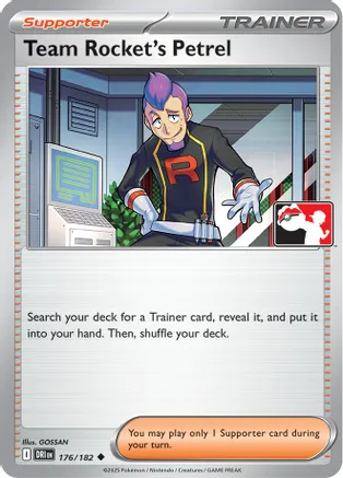 Team Rocket's Petrel - 176/182 — Prize Pack Series Cards Pokémon TCG card by GOSSAN
