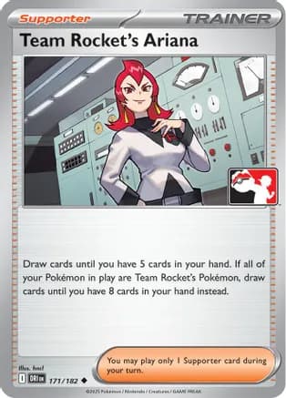 Team Rocket's Ariana - 171/182 — Prize Pack Series Cards