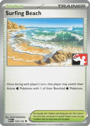 Surfing Beach - 129/132 — Prize Pack Series Cards