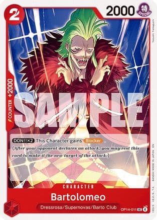 Bartolomeo — The Azure Sea's Seven One Piece Card Game card by Eiichiro Oda