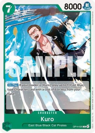 Kuro — The Azure Sea's Seven One Piece Card Game card by Daisuke Enoshima